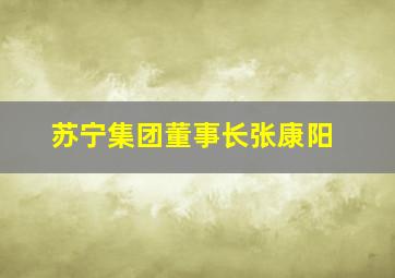 苏宁集团董事长张康阳