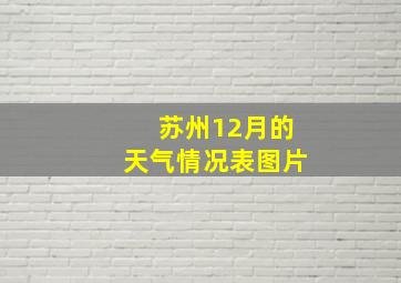 苏州12月的天气情况表图片