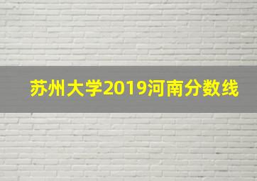 苏州大学2019河南分数线