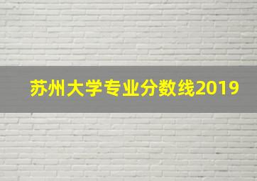 苏州大学专业分数线2019