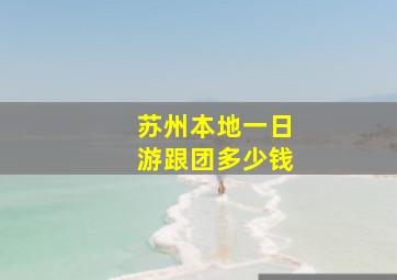 苏州本地一日游跟团多少钱