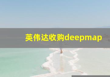 英伟达收购deepmap