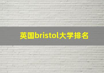 英国bristol大学排名