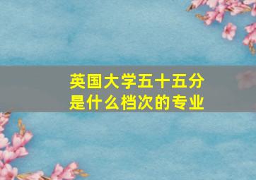 英国大学五十五分是什么档次的专业