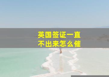 英国签证一直不出来怎么催