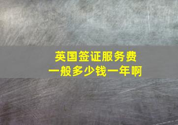 英国签证服务费一般多少钱一年啊