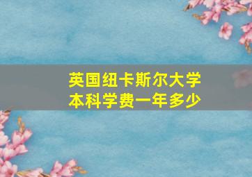 英国纽卡斯尔大学本科学费一年多少