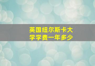 英国纽尔斯卡大学学费一年多少