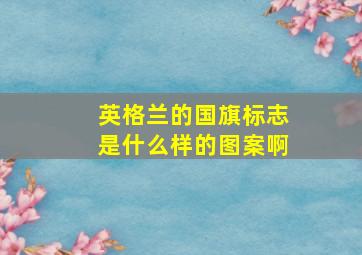 英格兰的国旗标志是什么样的图案啊