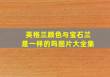 英格兰颜色与宝石兰是一样的吗图片大全集