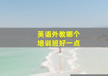 英语外教哪个培训班好一点