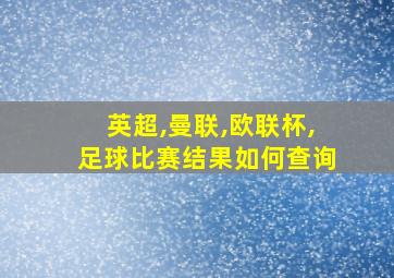 英超,曼联,欧联杯,足球比赛结果如何查询