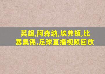 英超,阿森纳,埃弗顿,比赛集锦,足球直播视频回放