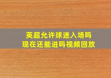 英超允许球迷入场吗现在还能进吗视频回放