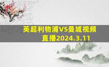 英超利物浦VS曼城视频直播2024.3.11