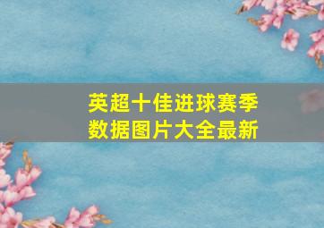 英超十佳进球赛季数据图片大全最新