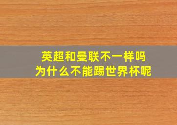 英超和曼联不一样吗为什么不能踢世界杯呢