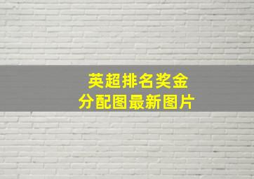 英超排名奖金分配图最新图片