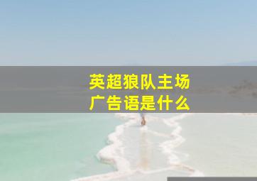 英超狼队主场广告语是什么