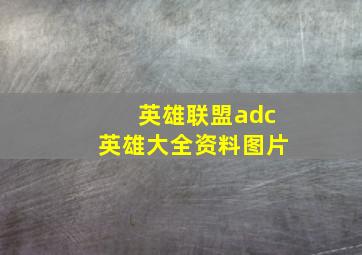 英雄联盟adc英雄大全资料图片