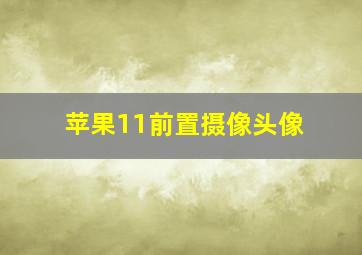 苹果11前置摄像头像