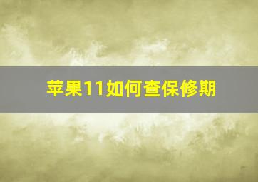 苹果11如何查保修期