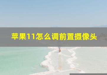 苹果11怎么调前置摄像头