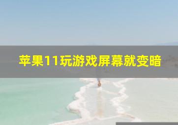 苹果11玩游戏屏幕就变暗