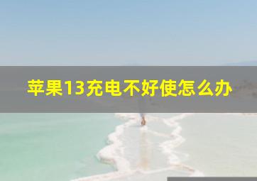 苹果13充电不好使怎么办