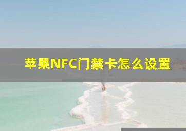 苹果NFC门禁卡怎么设置