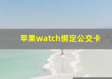 苹果watch绑定公交卡