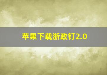 苹果下载浙政钉2.0