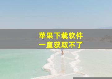 苹果下载软件一直获取不了