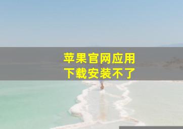 苹果官网应用下载安装不了