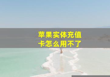 苹果实体充值卡怎么用不了