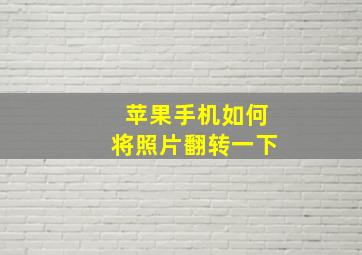 苹果手机如何将照片翻转一下