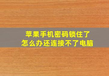 苹果手机密码锁住了怎么办还连接不了电脑