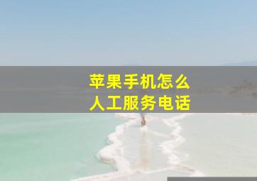 苹果手机怎么人工服务电话