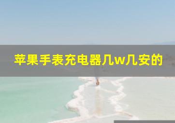 苹果手表充电器几w几安的