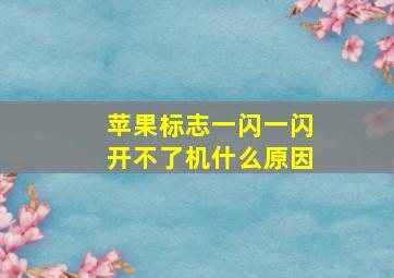 苹果标志一闪一闪开不了机什么原因