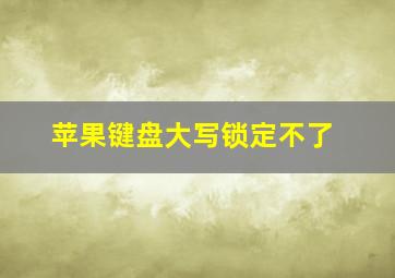 苹果键盘大写锁定不了