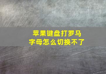 苹果键盘打罗马字母怎么切换不了