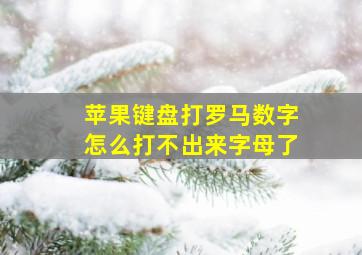 苹果键盘打罗马数字怎么打不出来字母了