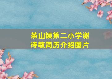 茶山镇第二小学谢诗敏简历介绍图片