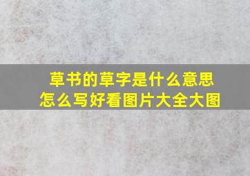 草书的草字是什么意思怎么写好看图片大全大图