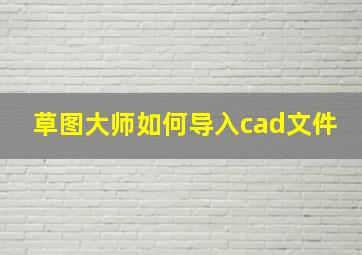 草图大师如何导入cad文件