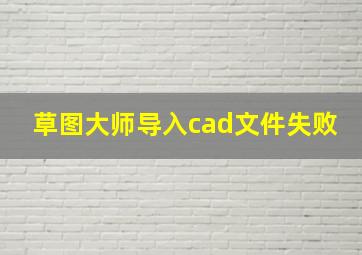 草图大师导入cad文件失败