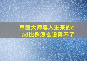 草图大师导入进来的cad比例怎么设置不了