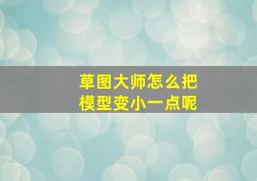 草图大师怎么把模型变小一点呢