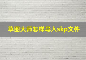 草图大师怎样导入skp文件